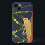 青い背景の緑の草の中のバッタ iPhone 13ケース<br><div class="desc">深いの緑は青い背景と絵画完全に融合し、ニーナ・テンサーのこの作品に感じ夕べの一つを作成する。両方の色のコントラストと淡い色のバッタの顔。自然愛好家はこの作品を購入し、壁に置お気に入りのけ!</div>