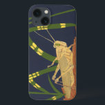 青い背景の緑の草の中のバッタ iPhone 13ケース<br><div class="desc">深いの緑は青い背景と絵画完全に融合し、ニーナ・テンサーのこの作品に感じ夕べの一つを作成する。両方の色のコントラストと淡い色のバッタの顔。自然愛好家はこの作品を購入し、壁に置お気に入りのけ！</div>