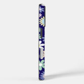 青い背景の花柄 Case-Mate iPhoneケース (裏面 / 右)