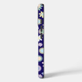 青い背景の花柄 Case-Mate iPhoneケース (裏面 / 左)