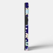 青い背景の花柄 Case-Mate iPhoneケース (裏面 / 右)