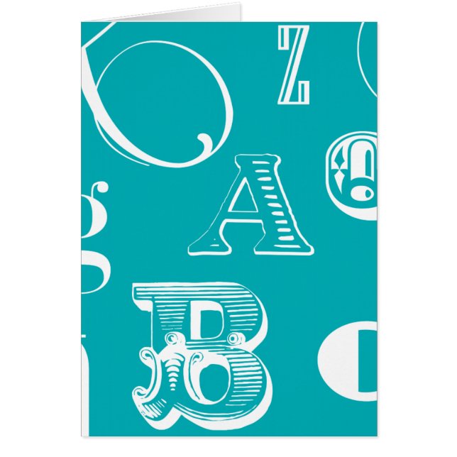 青い背景の装飾文字 (正面)