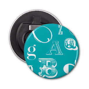 青い背景の装飾文字 栓抜き