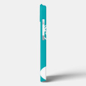 青い背景の装飾文字 Case-Mate iPhoneケース (裏面 / 左)