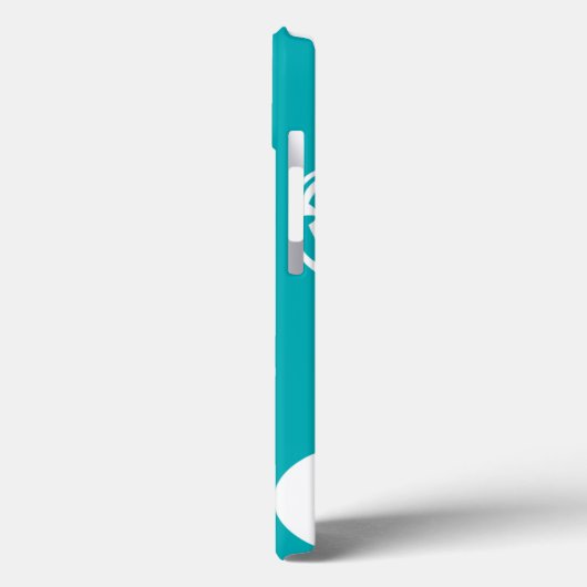 青い背景の装飾文字 Case-Mate iPhoneケース (裏面 / 左)