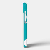 青い背景の装飾文字 Case-Mate iPhoneケース (裏面 / 左)