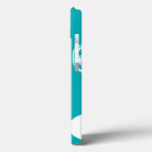 青い背景の装飾文字 Case-Mate iPhoneケース (裏面 / 左)