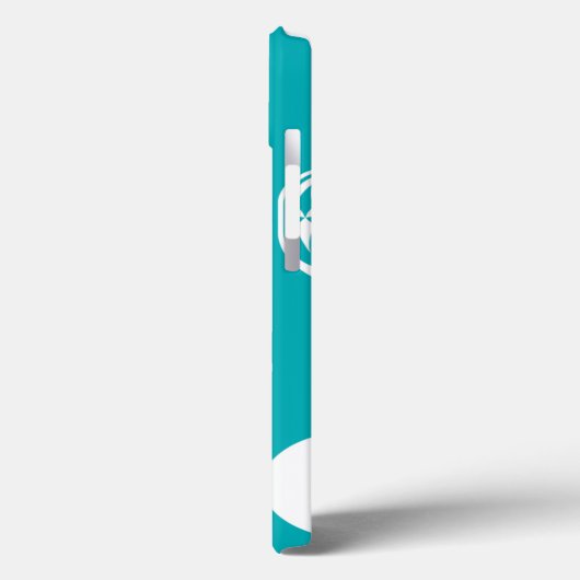 青い背景の装飾文字 Case-Mate iPhoneケース (裏面 / 左)