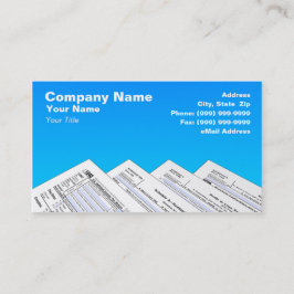 青い背景の連邦租税の型枠 名刺