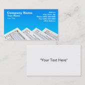 青い背景の連邦租税の型枠 名刺 (正面/裏面)