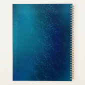 青い背景の金色の蝶 プランナー手帳 (裏面)