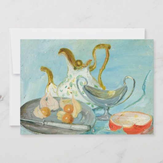 青い背景の静物画 | タデウスマコフスキー (正面)