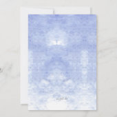 青い背景の音符 招待状 (裏面)