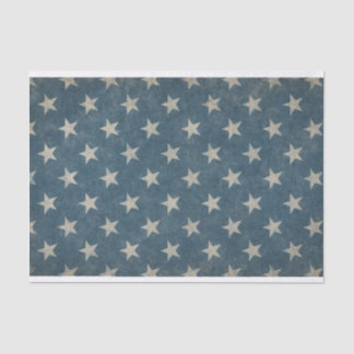 青い背景を持つギラギラの星 薄葉紙