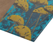 青い背景を持つゴールデンヤロー庭園 カッティングボード (角)