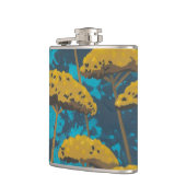 青い背景を持つゴールデンヤロー庭園 フラスク (左)