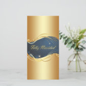 青い背景を持つ金色のクリスマスの動機… シーズンカード (スタンド正面)