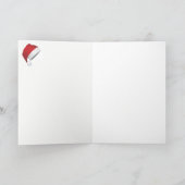 青い背景を持つ金色のクリスマスの動機… シーズンカード (内部)