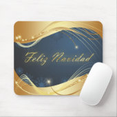 青い背景を持つ金色のクリスマスの動機… マウスパッド (マウス)