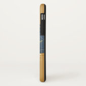 青い背景を持つ金色のクリスマスの動機… Case-Mate iPhoneケース (裏面/左)