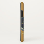 青い背景を持つ金色のクリスマスの動機… Case-Mate iPhoneケース (裏面/右)