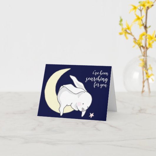 青い背景を探してた カード (黄色い花)