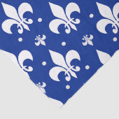 青い背景フルーアデリスパターンデザイン 薄葉紙 (詳細)
