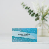 青い背景5 名刺 (スタンド正面)