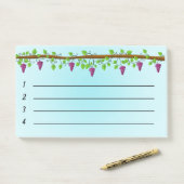 青い背景(つる植物10インチx 6インチのポストイットノート) ポストイット (デスク)