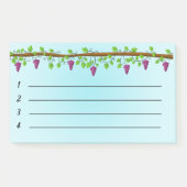 青い背景(つる植物10インチx 6インチのポストイットノート) ポストイット (正面)