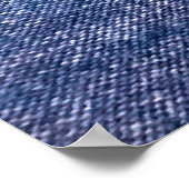 青い背景、デニムジーンズのテクスチャ背景。D ポスター (角)