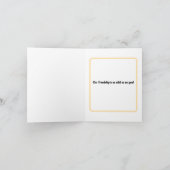 青い背景 – バターイエローデイジー カード (内部)