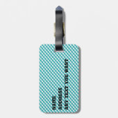 青い背景 ラゲッジタグ (裏面縦)