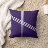 青い背景（白い線） クッション (ブランケット)