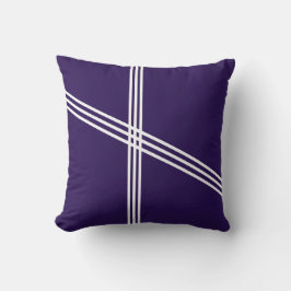 青い背景（白い線） クッション