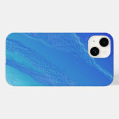 青い背景 Case-Mate iPhoneケース (裏面 (横))