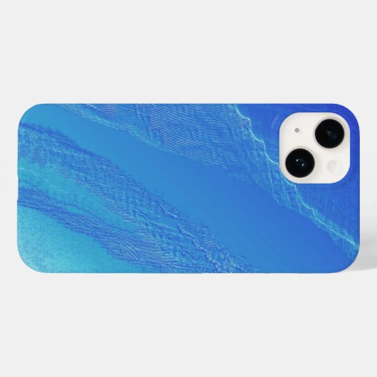 青い背景 Case-Mate iPhoneケース (裏面 (横))