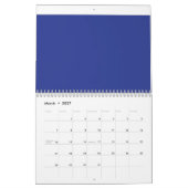 青い背飛んでいる景を持つ空の飛行機 カレンダー (3月 2027)