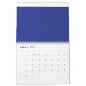 青い背飛んでいる景を持つ空の飛行機 カレンダー (2月 2027)