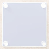 青い背飛んでいる景を持つ空の飛行機 ガラスコースター (裏面)