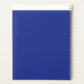 青い背飛んでいる景を持つ空の飛行機 プランナー手帳 (裏面)