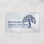 青い背骨ツリー 名刺 (正面)