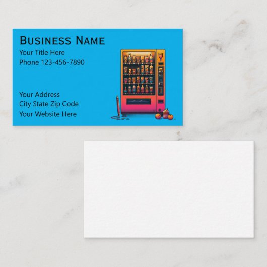 青い自動販売機 名刺 (正面/裏面)