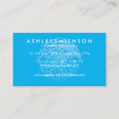 青い自然の森の木 名刺 (裏面)