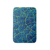 青い自然抽象芸術パターン バスマット (正面縦)