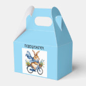 青い自転車に乗ったホップするイースターバニー フェイバーボックス (裏面サイド)
