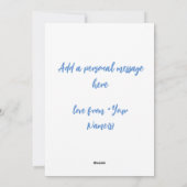 青い自転車のクリスマスカードに乗ったかわいいトナカイ シーズンカード (裏面)