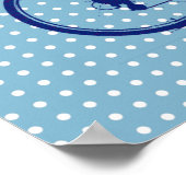 青い自転車の点 ポスター (角)