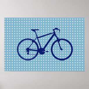 青い自転車の点 ポスター