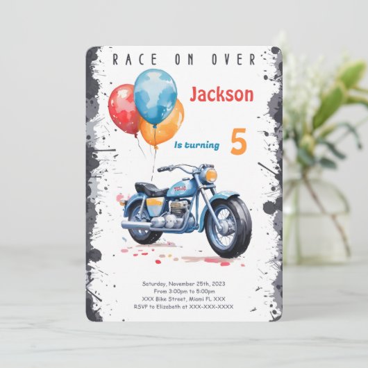 青い自転車の誕生日 招待状 (スタンド正面)